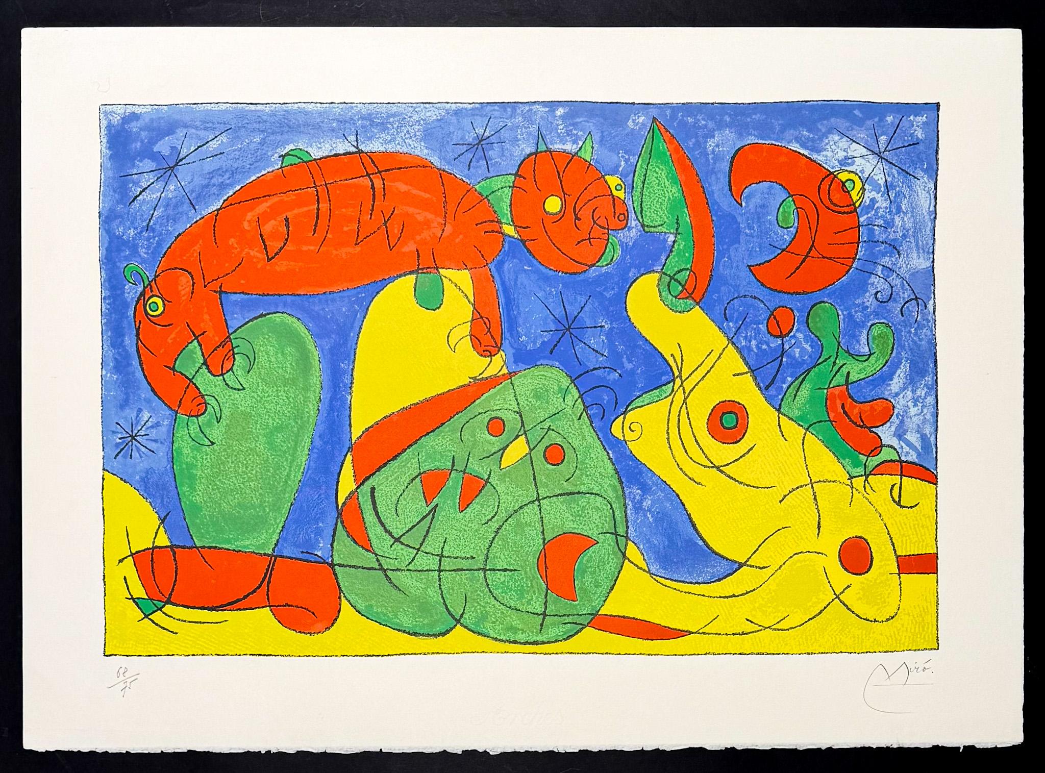 Joan Mirò (1893-1983) - Ubu roi - 1966 - Abstrait Art par Joan Miró