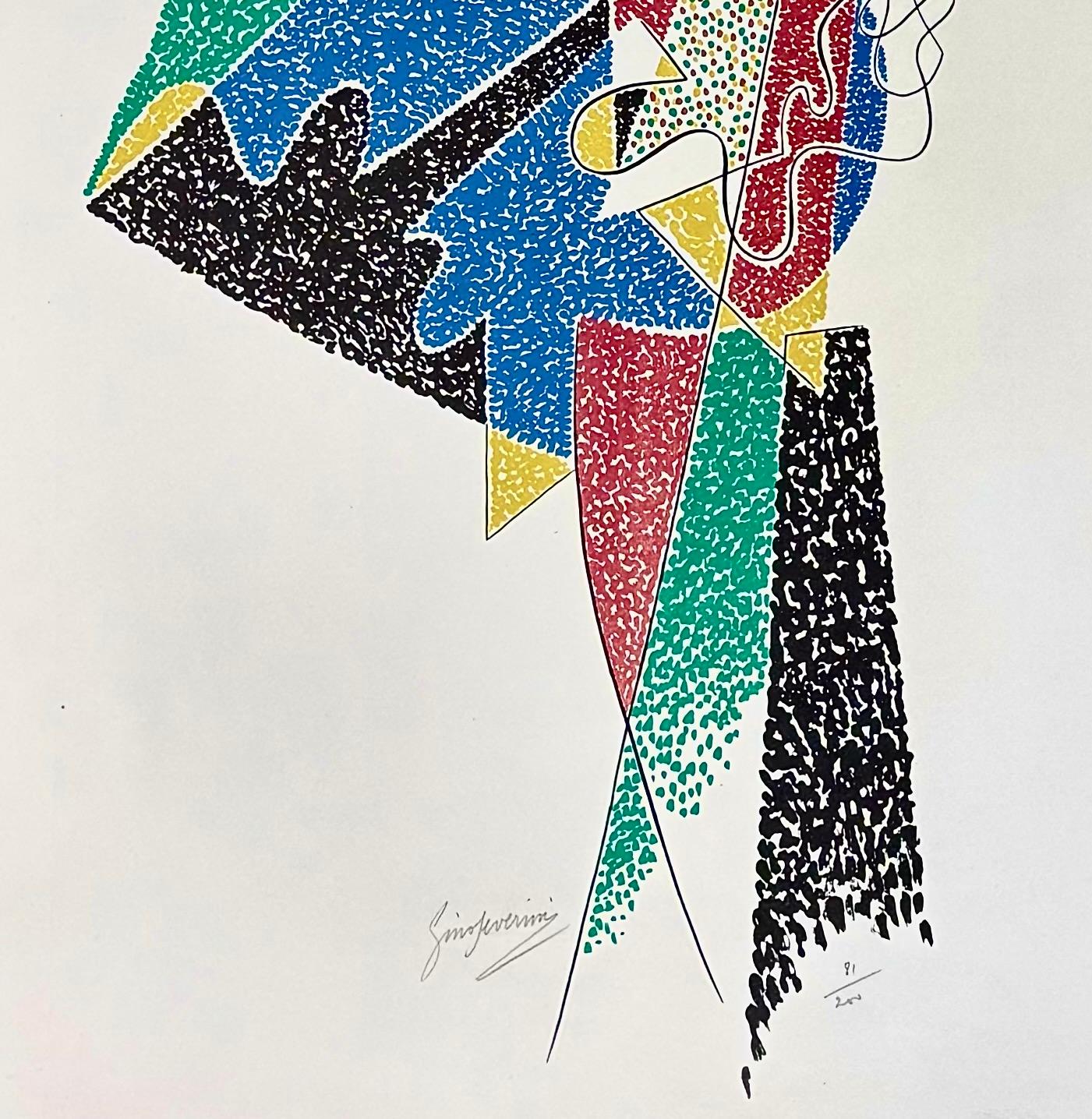 Gino Severini (1883-1966) - litografia firmata a mano - 1956 2