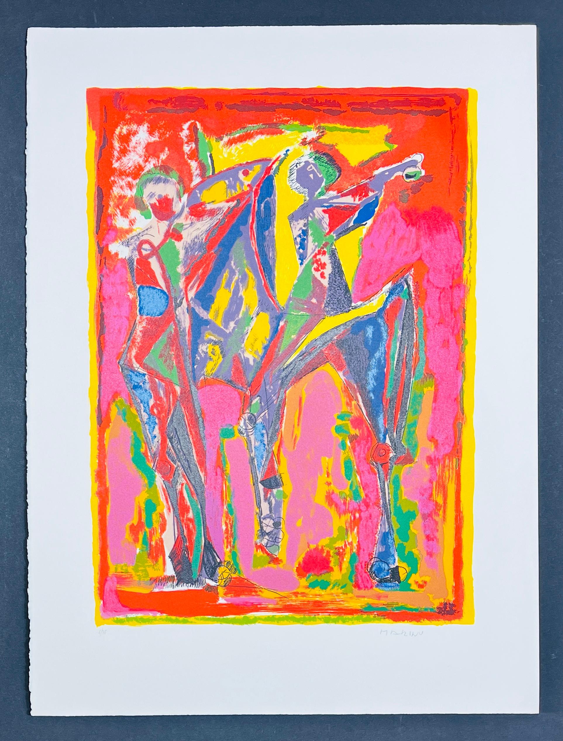 Marino Marini (1901-1980)-IMMAGINAZIONE DI COLORE (1979)-Litografia a colori in vendita 1