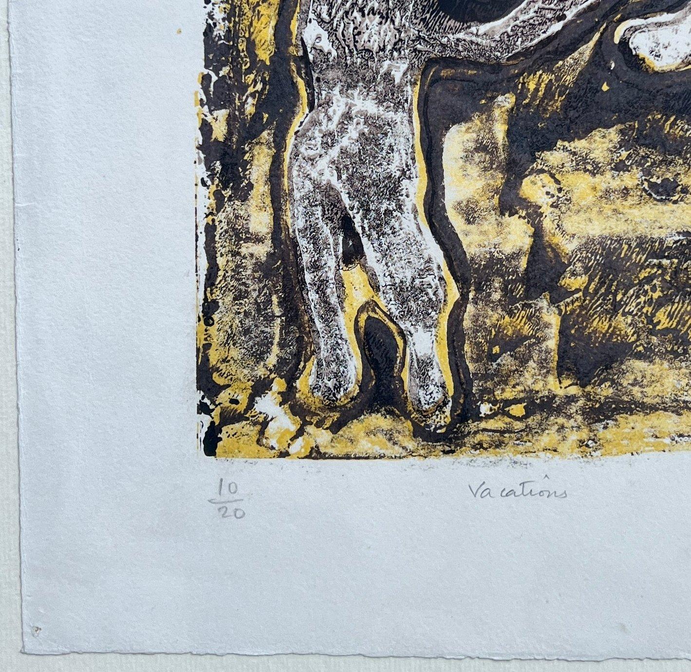 Jean Dubuffet (1901-1985) - Vacations - 1953 - lithographie en couleurs sur papier Rives pap en vente 2