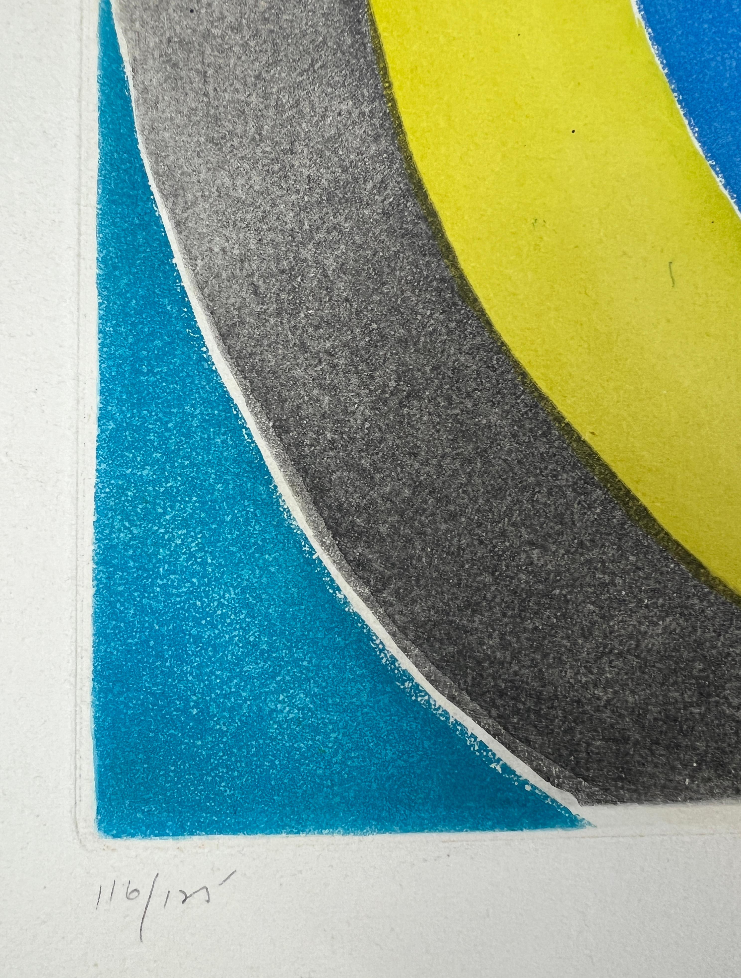 Sonia Delaunay (1885-1979) - Aguafuerte y aguatinta sobre papel Arches firmado a mano en venta 4