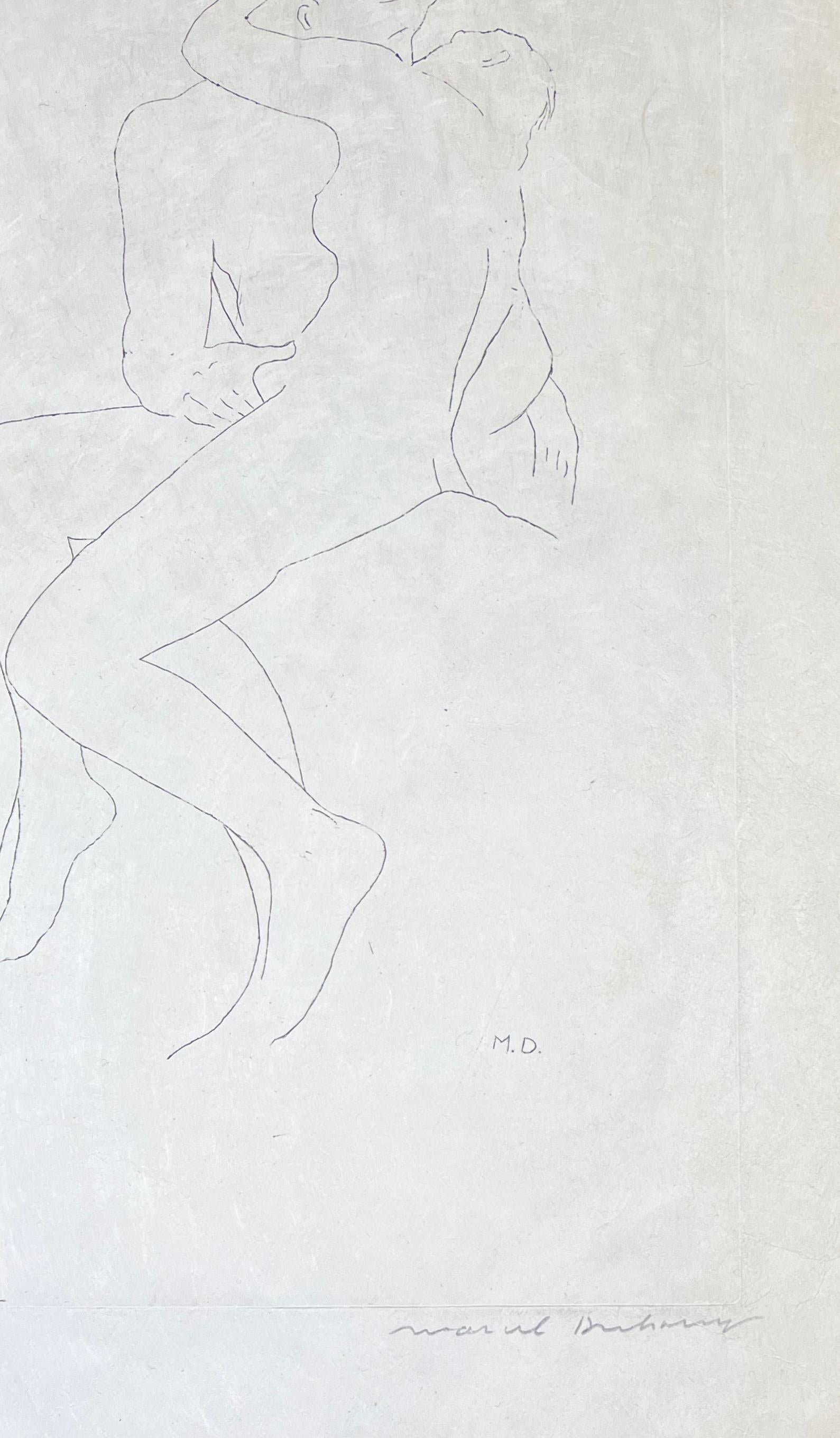 Marcel Duchamp (1887-1968) – Ausgewählte Details nach Rodin – Radierung auf Japan Pap im Angebot 1