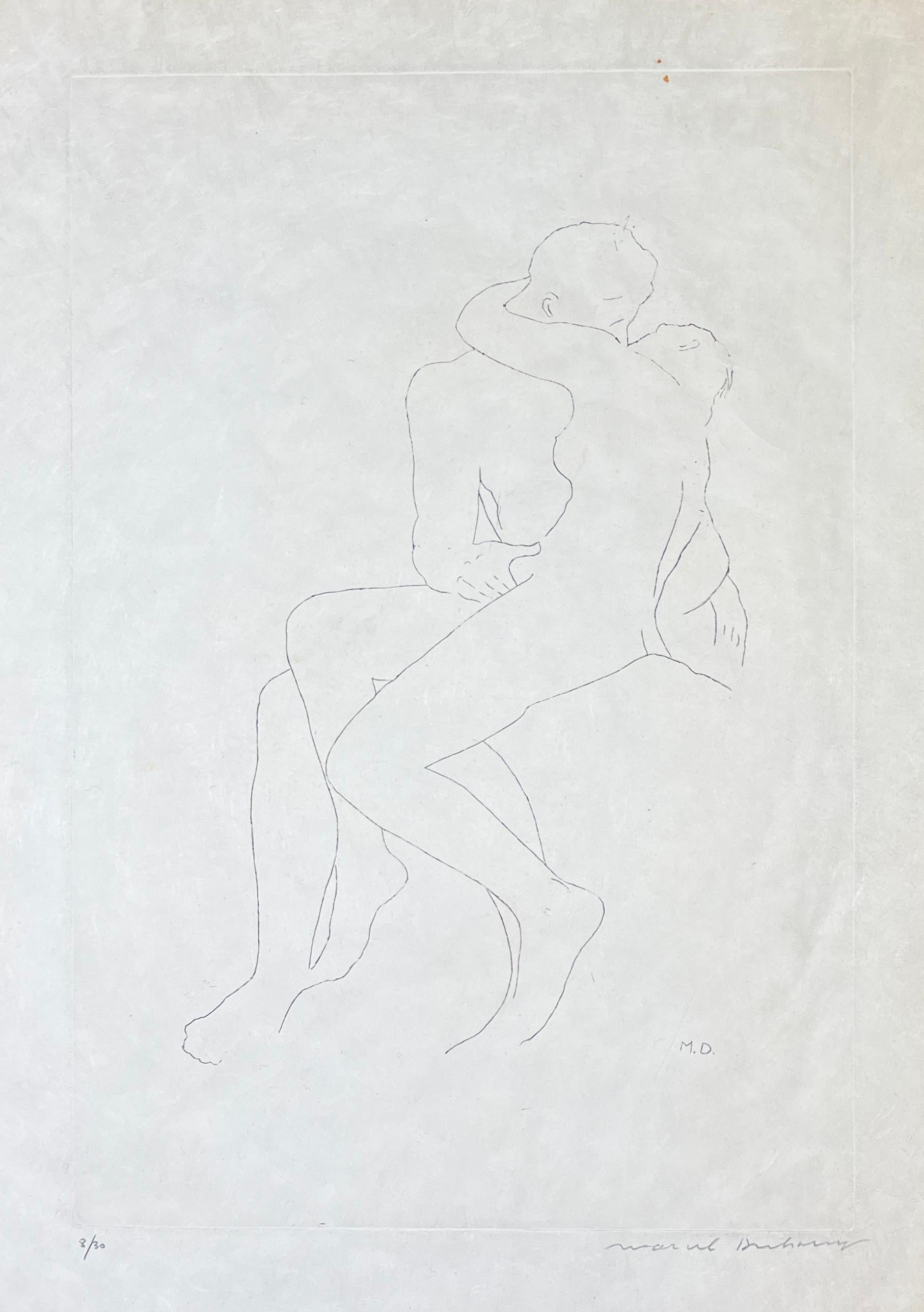 Marcel Duchamp (1887-1968) – Ausgewählte Details nach Rodin – Radierung auf Japan Pap im Angebot 3