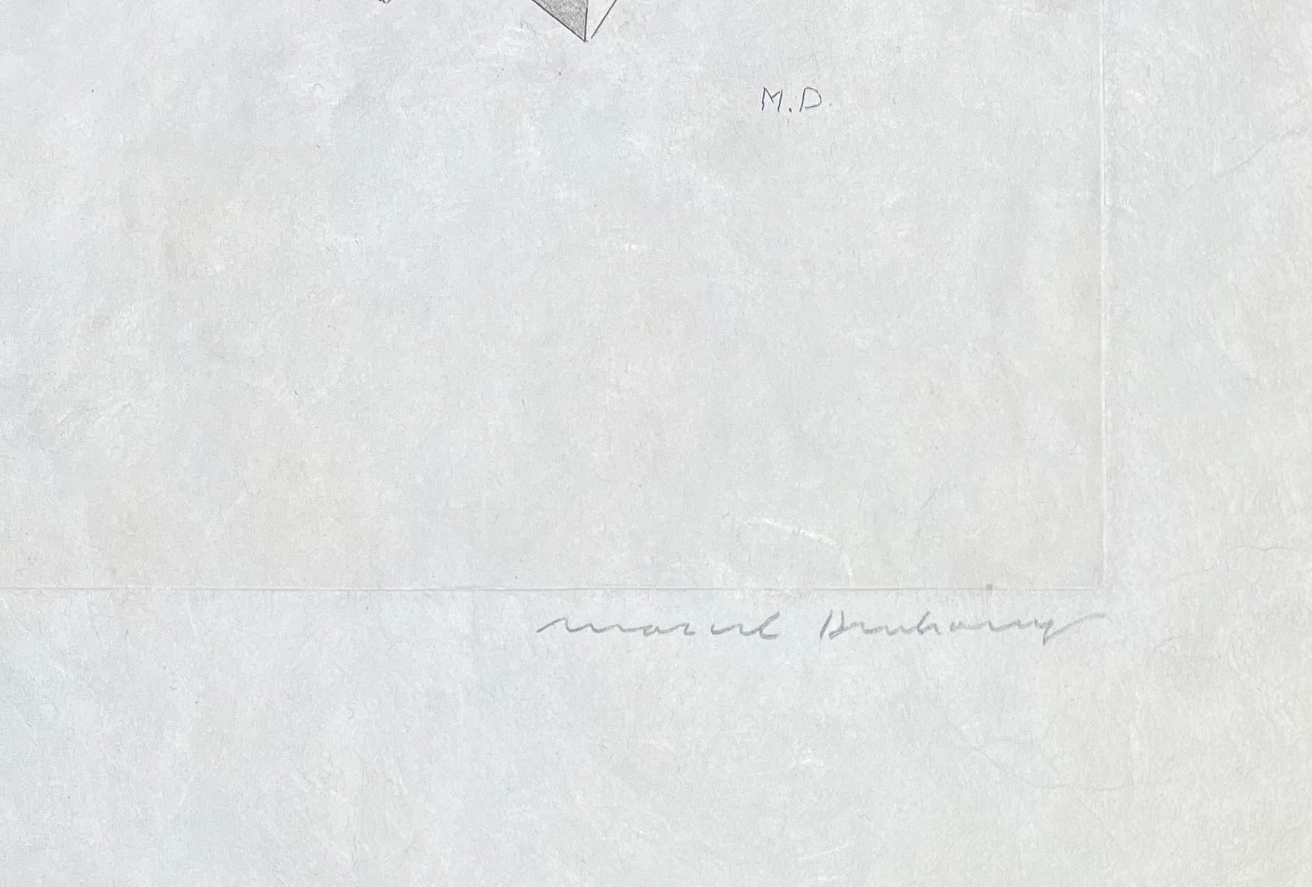Marcel Duchamp (1887-1968) - Roi et Reine - eau-forte sur papier japonais - 1968 en vente 3