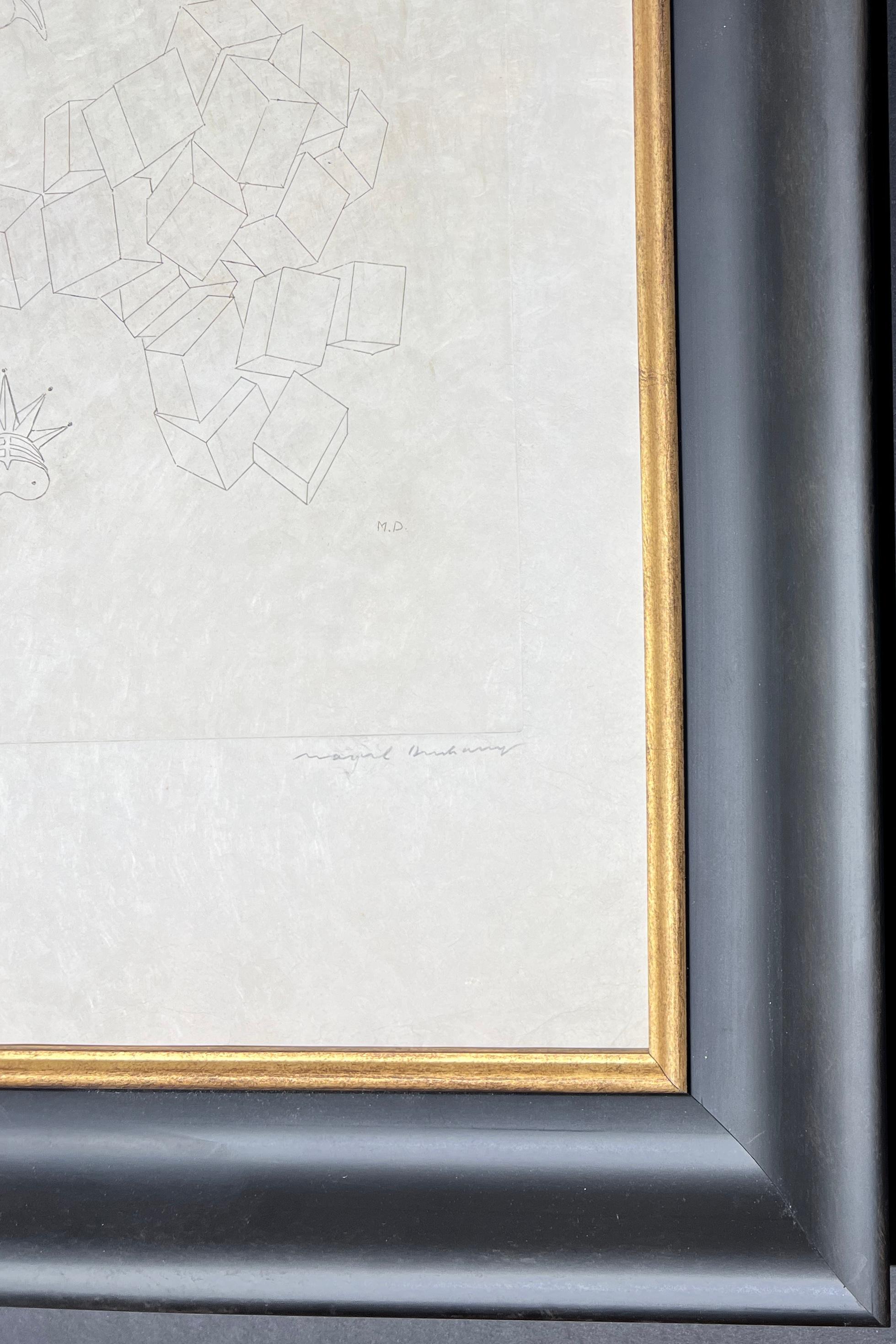 Marcel Duchamp (1887-1968) – König und Königin – Radierung auf Japanpapier – 1968 im Angebot 3