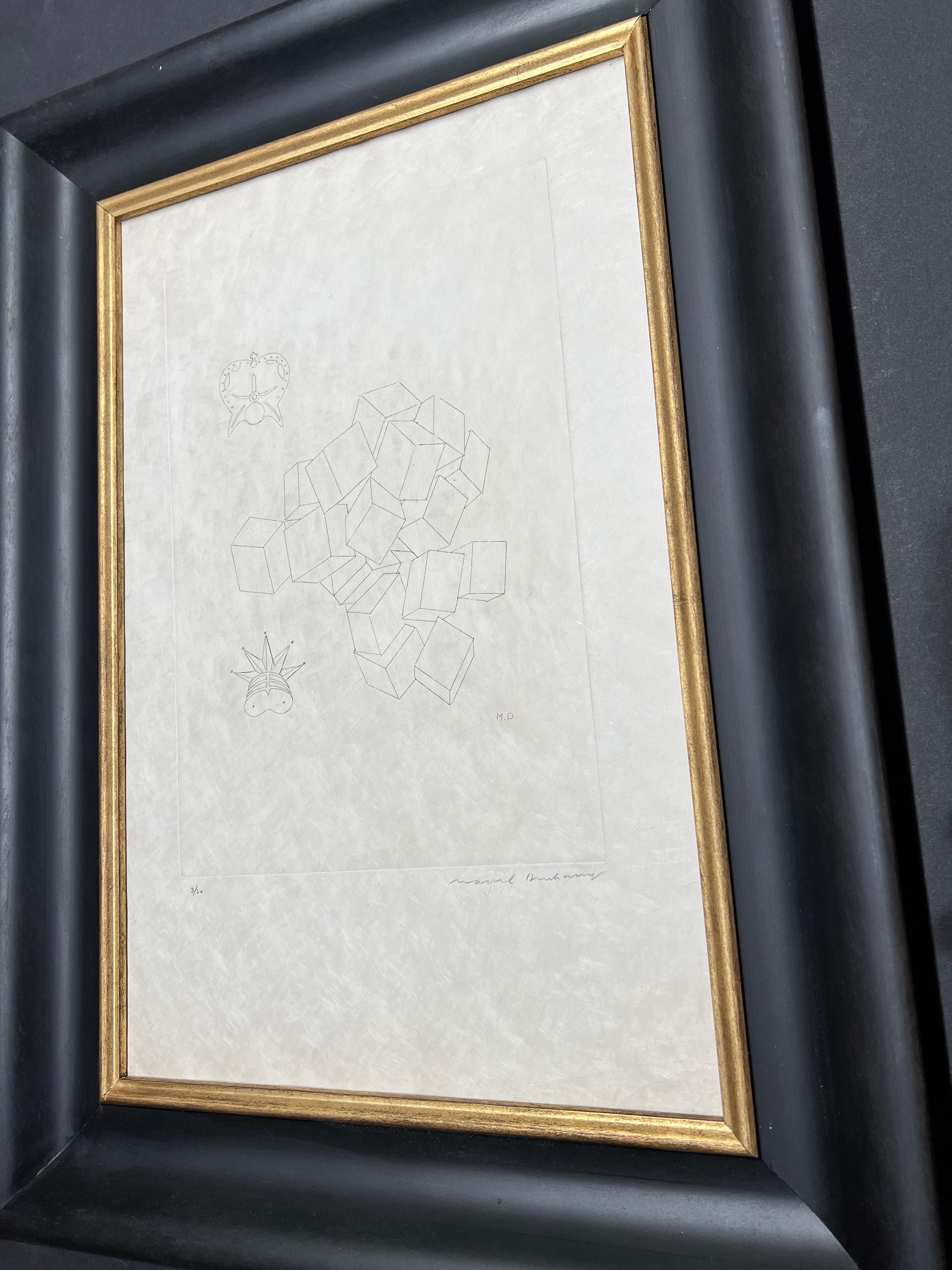 Marcel Duchamp (1887-1968) – König und Königin – Radierung auf Japanpapier – 1968 im Angebot 4