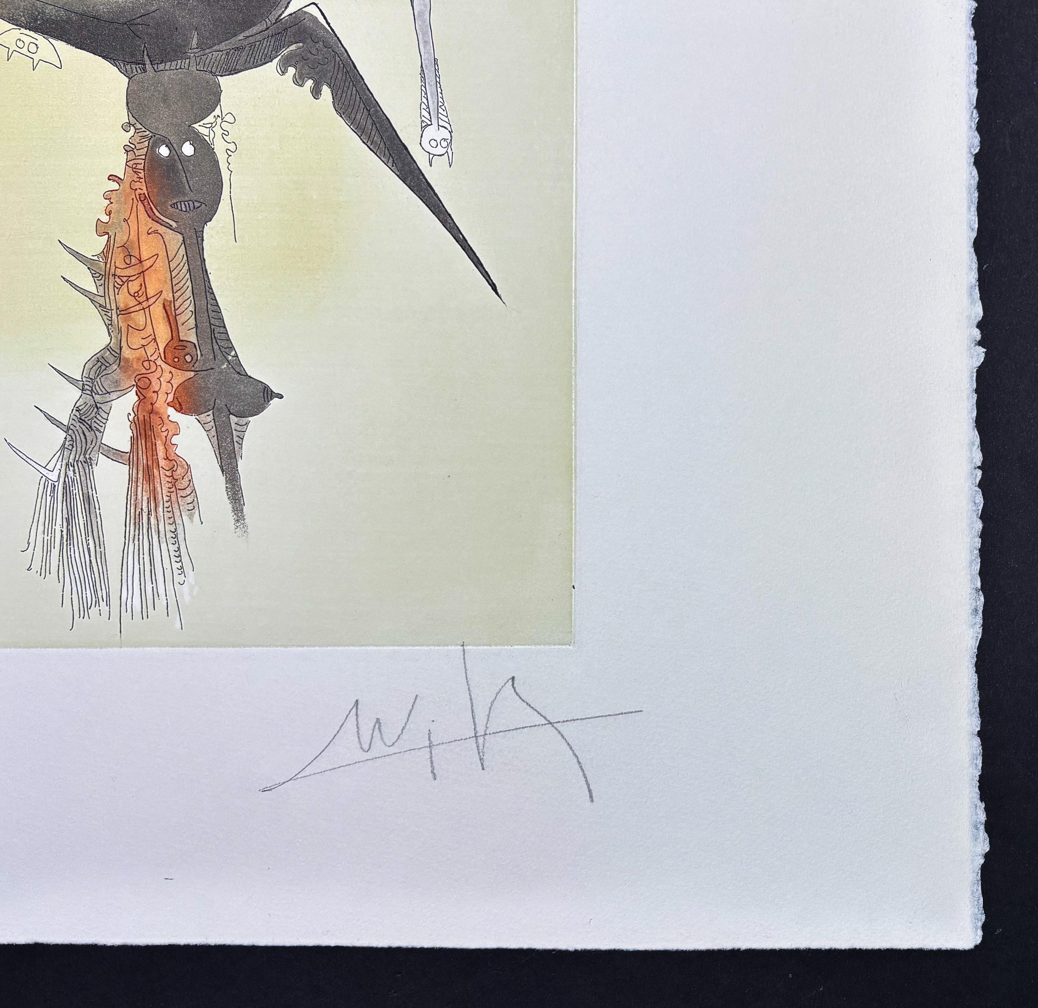 Wifredo Lam (1902 - 1982) - Ohne Titel - Aquatinta-Radierung auf Bogenpapier - 1979 im Angebot 3