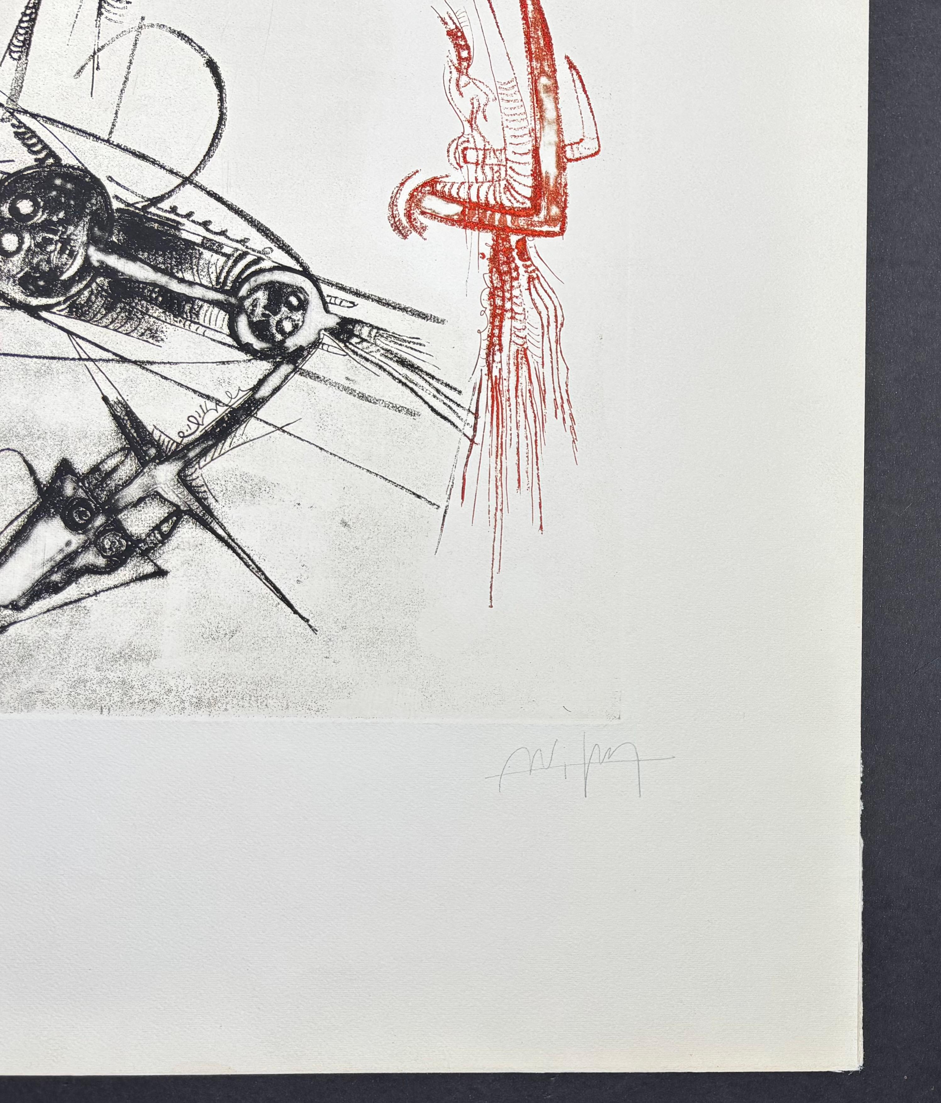 Wifredo Lam (1902 - 1982) - Tête de cheval - Farbige Aquatintaradierung - 1975 im Angebot 2