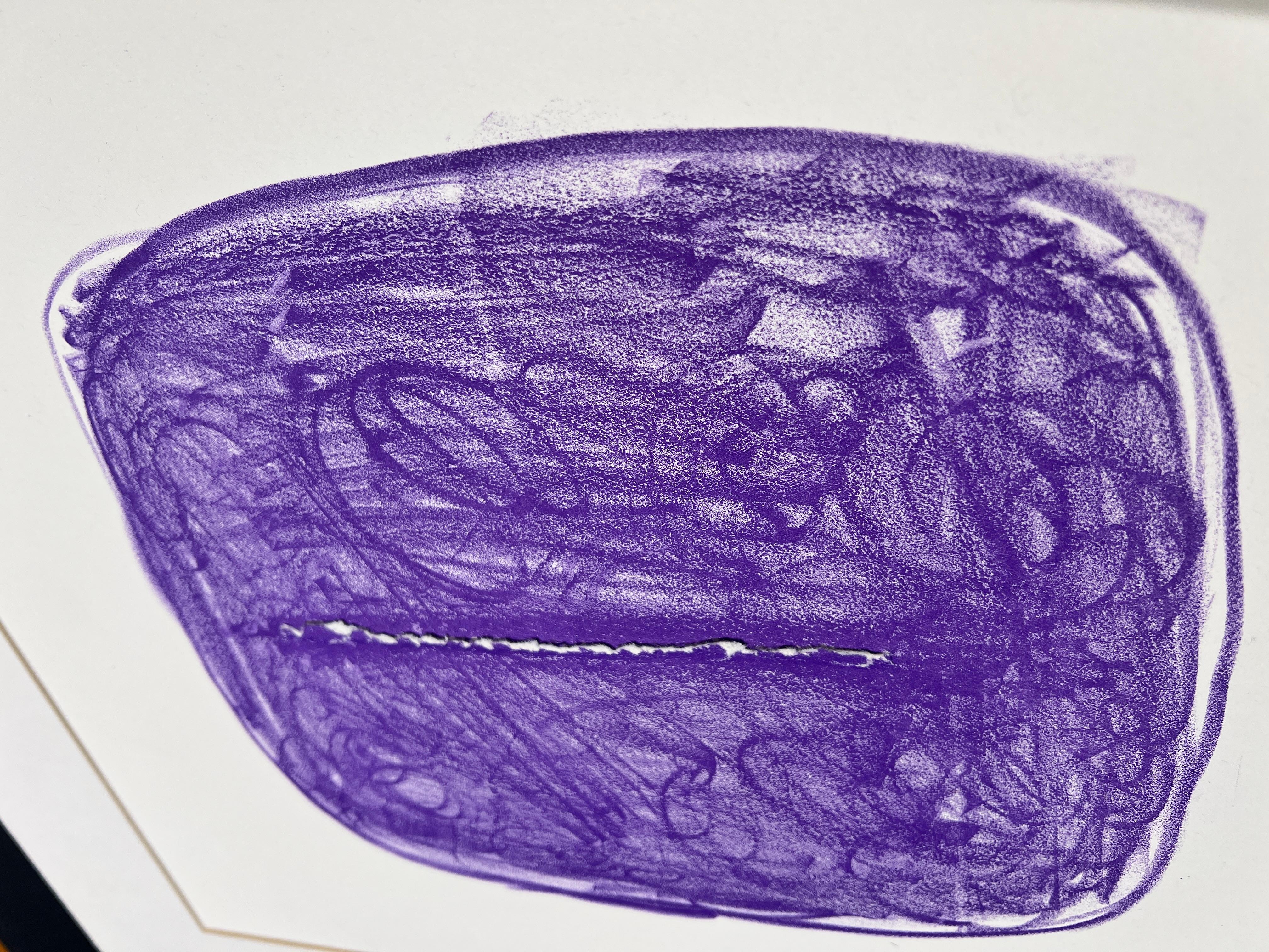 Lucio Fontana (1899-1968) - Concetto Spaziale - Lithograph with hand-cut - 1967 For Sale 3
