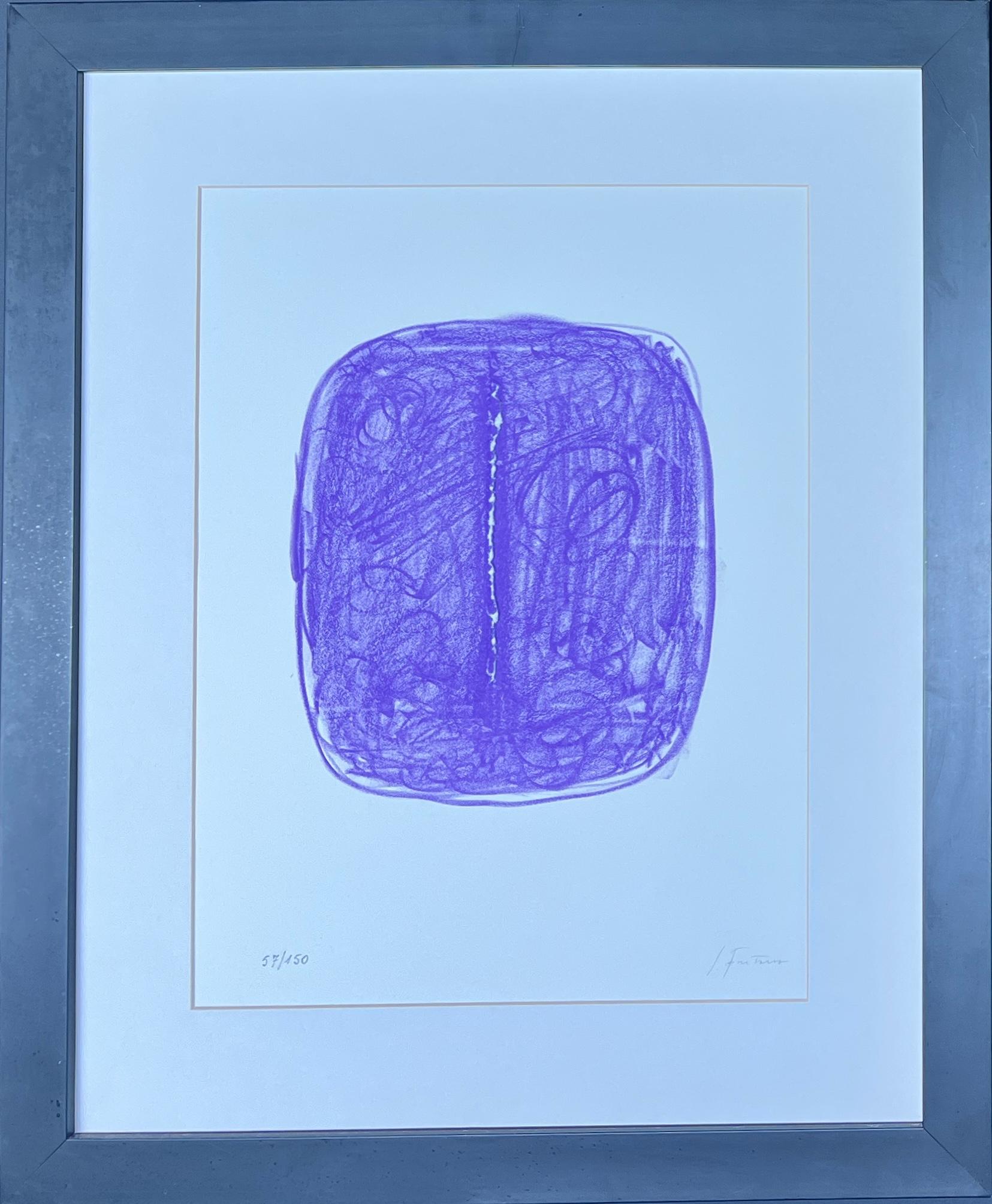 Lucio Fontana (1899-1968) - Concetto Spaziale - Lithograph with hand-cut - 1967 For Sale 8