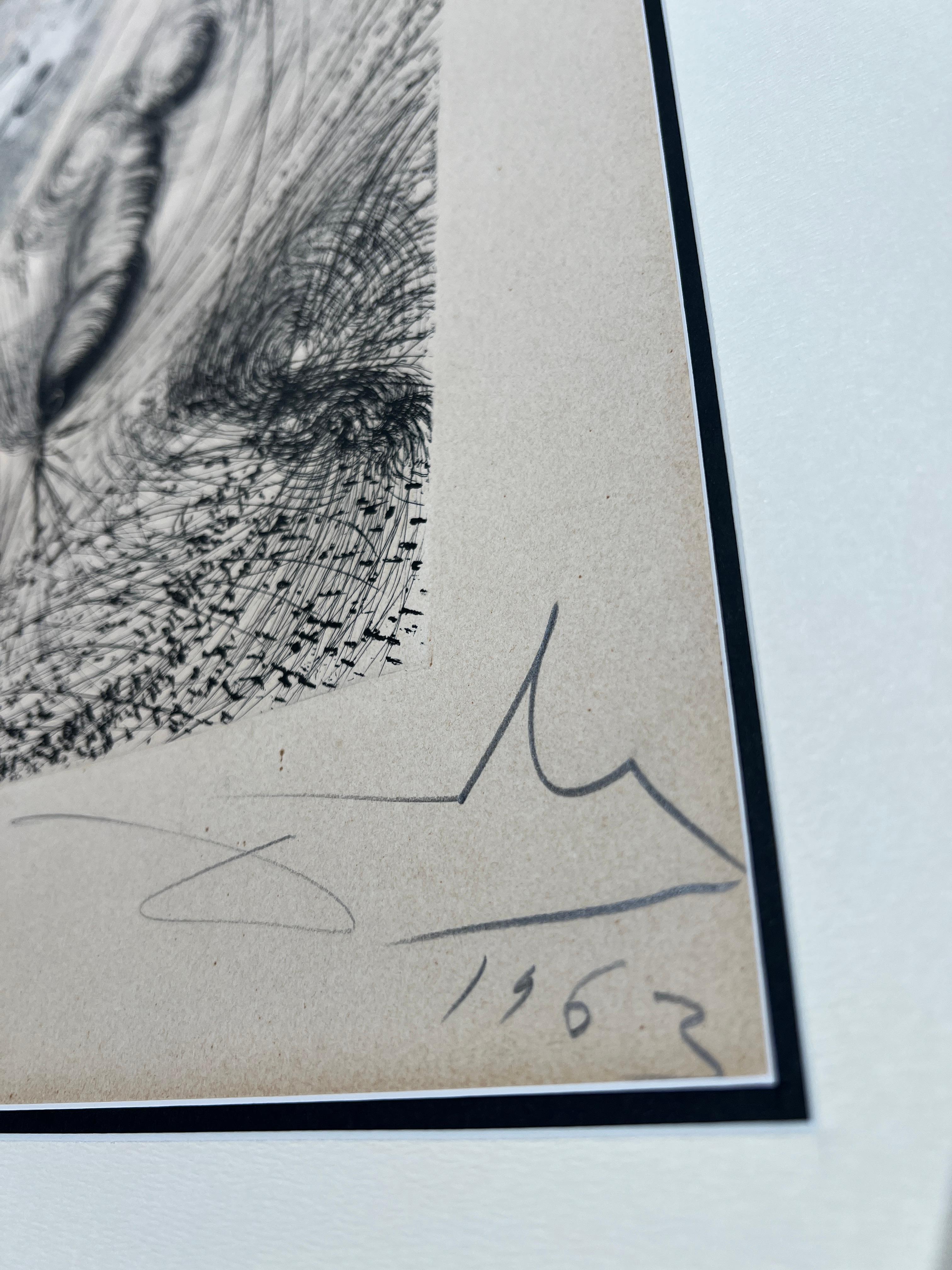 Salvador Dalì (1904-1989) - Afrodite - incisione in eliografia e puntasecca in vendita 2