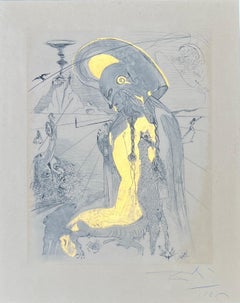 Salvador Dalì (1904–1989) -Athene-heliogravure and drypoint etching- 1965