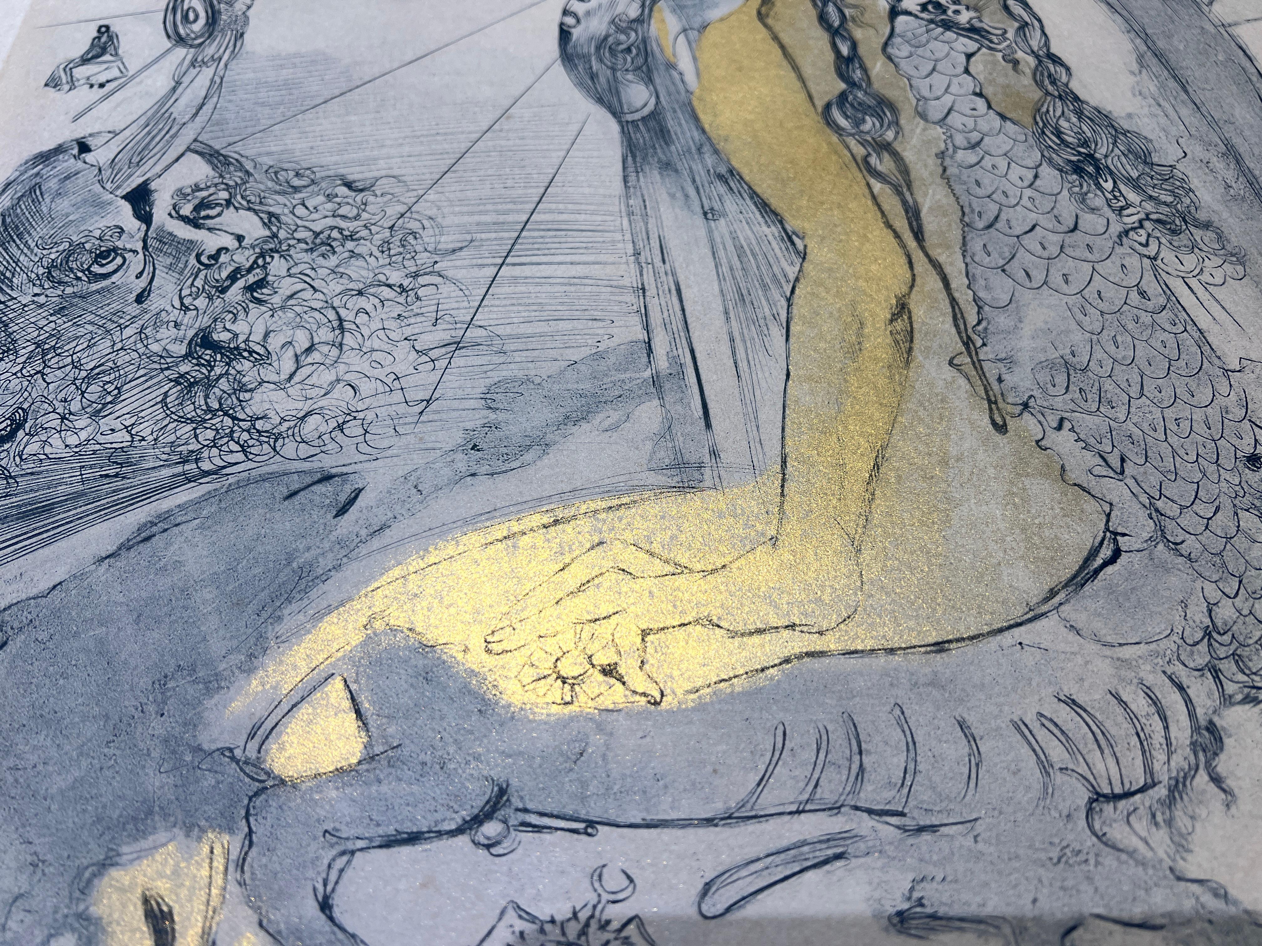 Salvador Dalì (1904-1989) -Ateneo-heliograbado y aguafuerte punta seca- 1965 en venta 1
