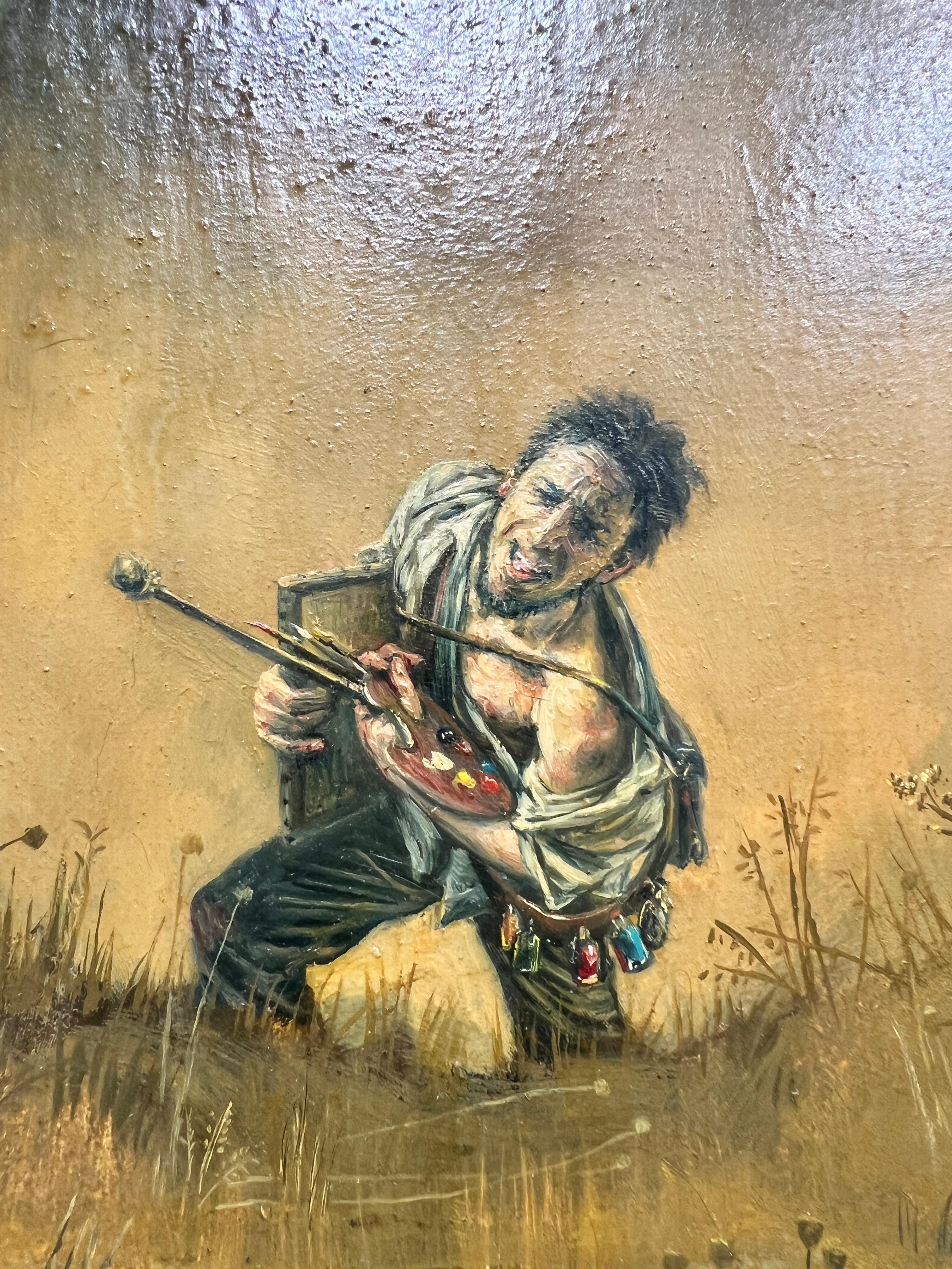 Gabriel Grün (1978) - Oil on canvas - 2002 - Beige Figurative Art by Gabriel Grun Yantorno 