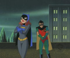 Batman The Animated Series Original Production Cel: Batgirl and Robin