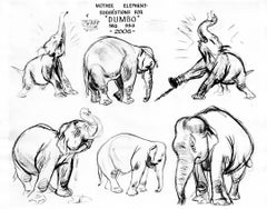 Dumbo Original Production Model Sheet: Mother Elephant Suggestions