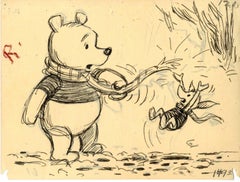 Pooh and Piglet Original Storyboard Drawing