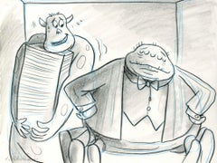 Monster's Inc Storyboard Drawing: Francis, Slim, and Heimlich