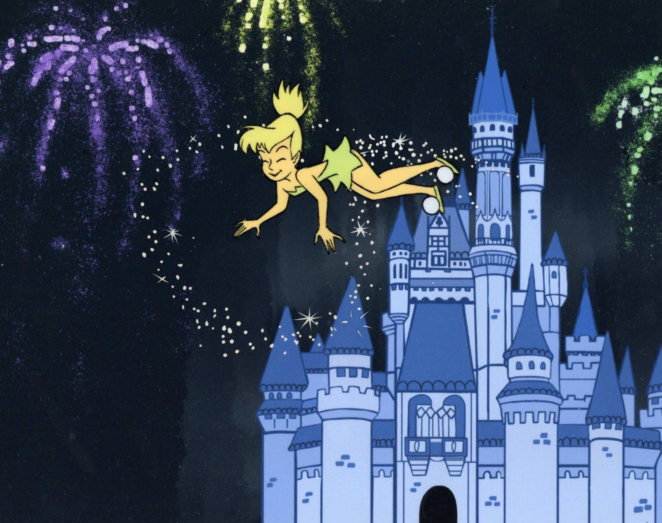 Original Production Cel: Tinker Bell - Art by Walt Disney Studio Artists