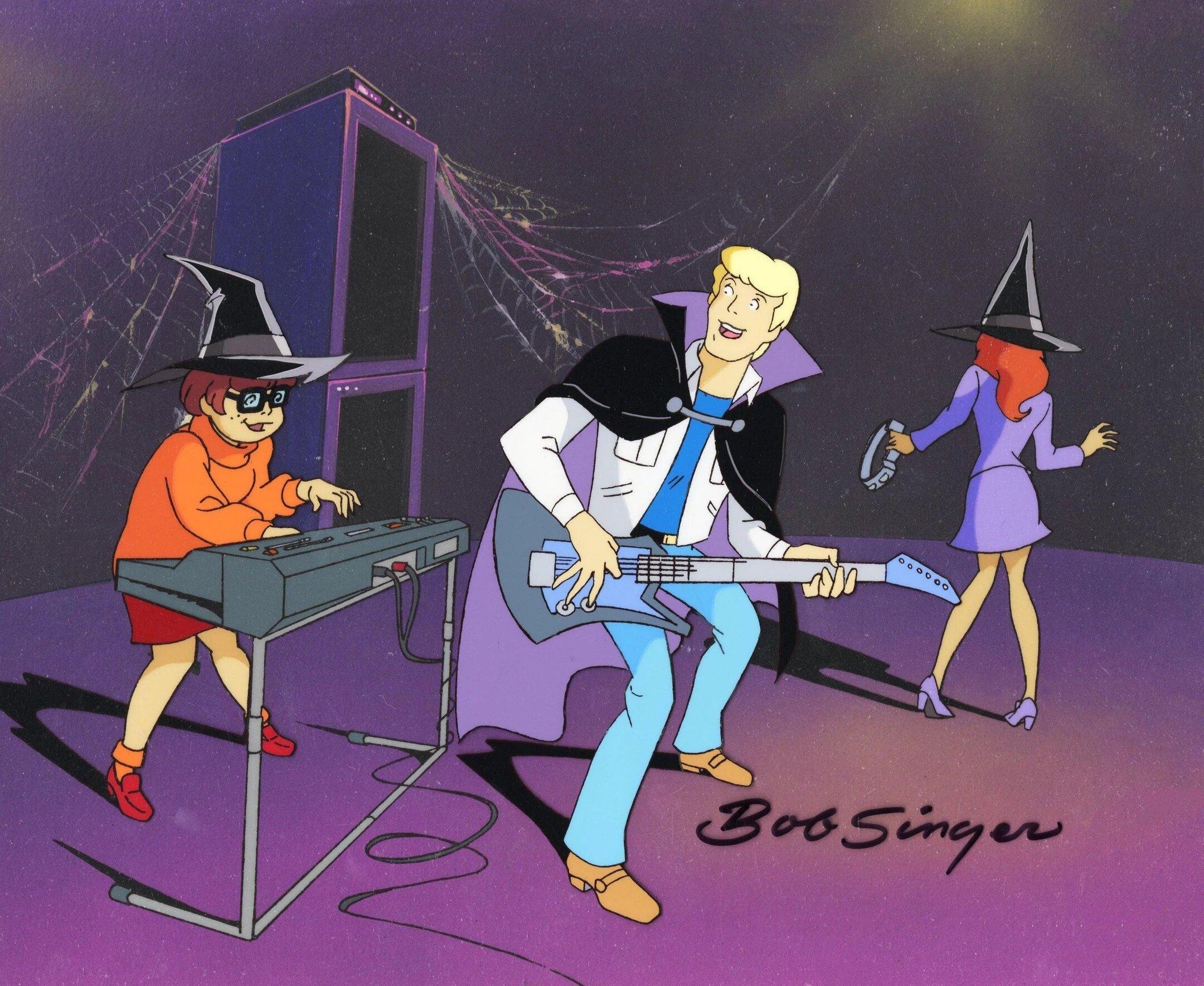 Scooby-Doo and the Witch's Ghost Original Production Cel on Original Background - Art by Hanna Barbera Studio Artists