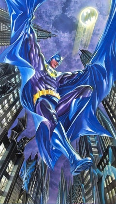 Vintage Dark Knight Detective signed by Alex Ross