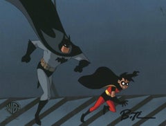 TNBA Original Production Cel signed by Bruce Timm: Batman and Robin