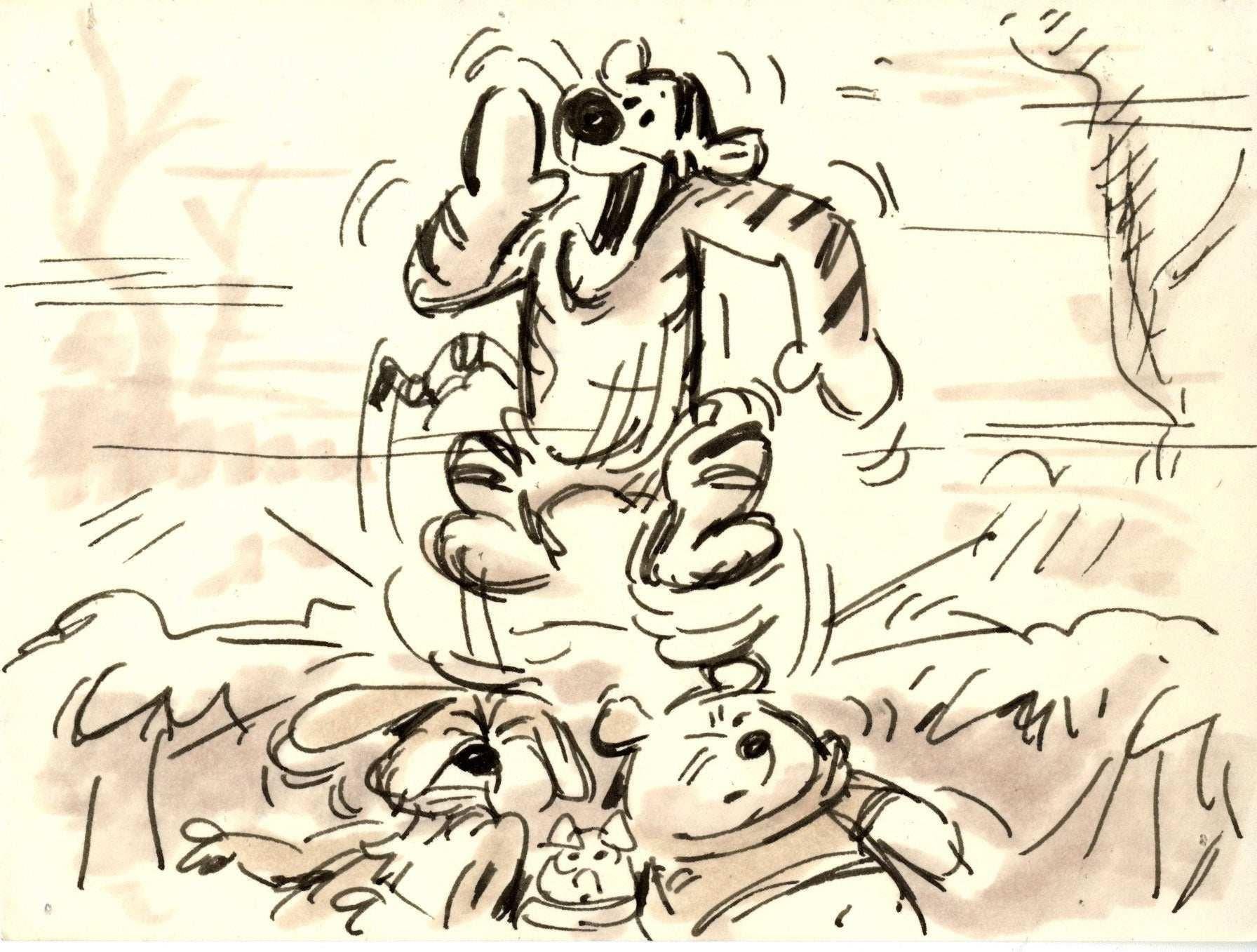 Winnie the Pooh and Tigger Too, Original Storyboard: Tigger - Art by Walt Disney Studio Artists