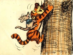 Vintage Tigger and Roo Original Storyboard Drawing