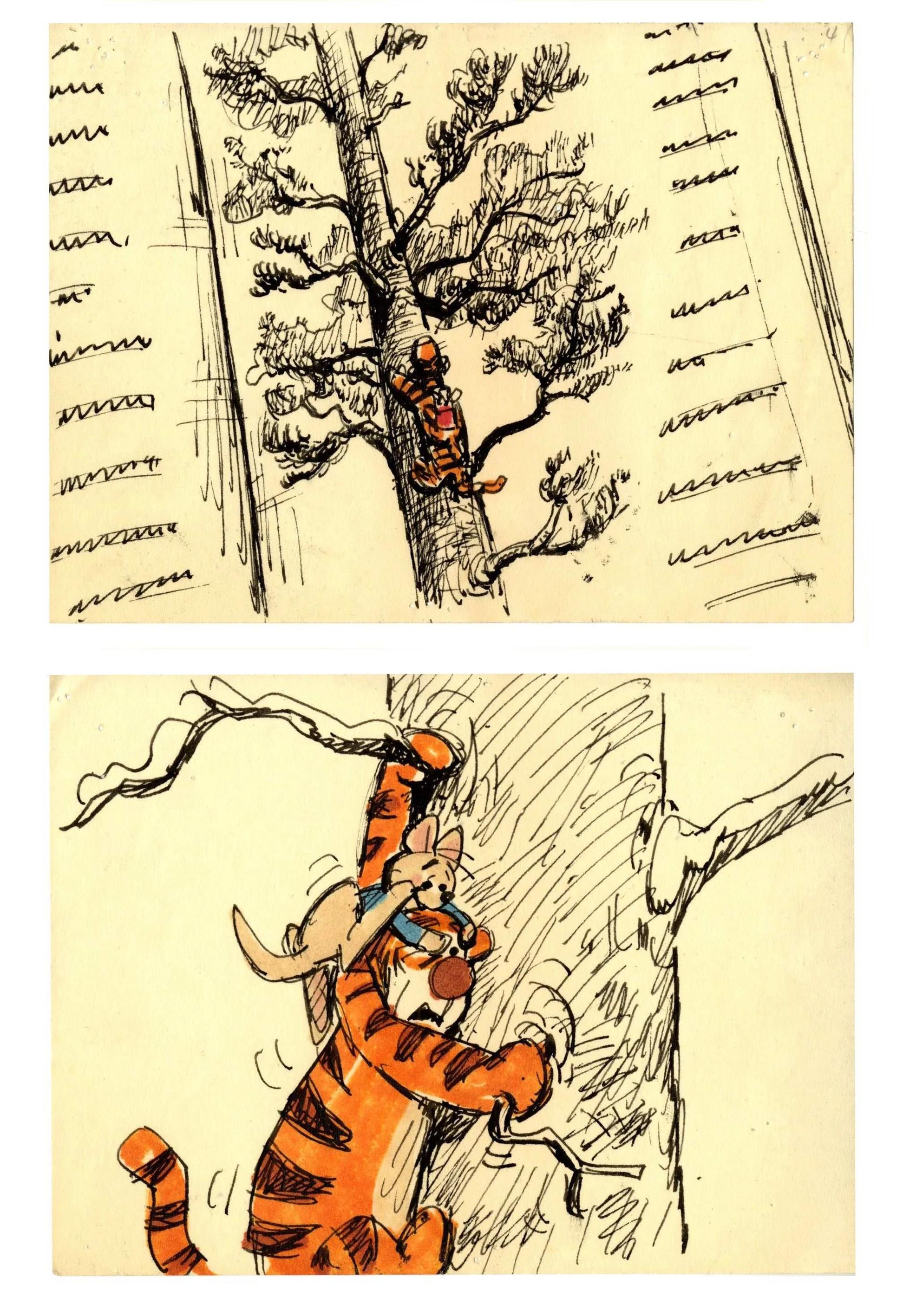 Winnie the Pooh and Tigger Too, Carnet d'histoire original : Tigger and Roo - Art de Walt Disney Studio Artists
