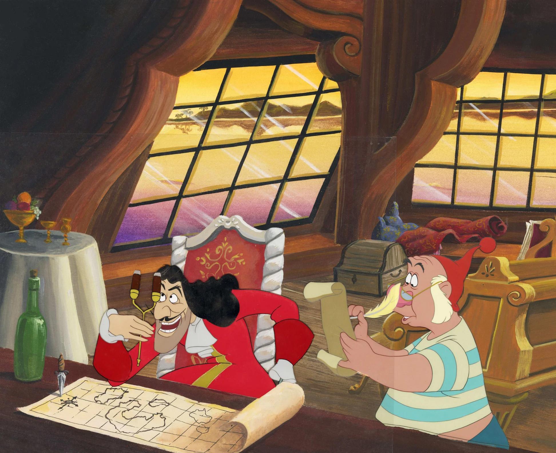 Peter Pan Original Production Cel: Hook and Smee - Art by Walt Disney Studio Artists