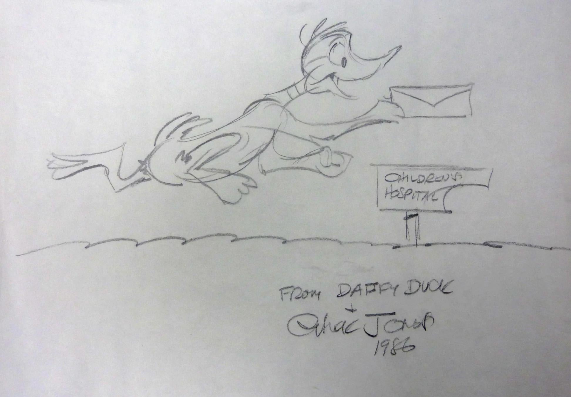 Daffy Duck Original Drawing - Art by Chuck Jones