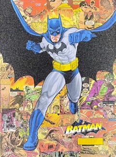 Batman Legacy Unique Mixed Media on Canvas by Randy Martinez