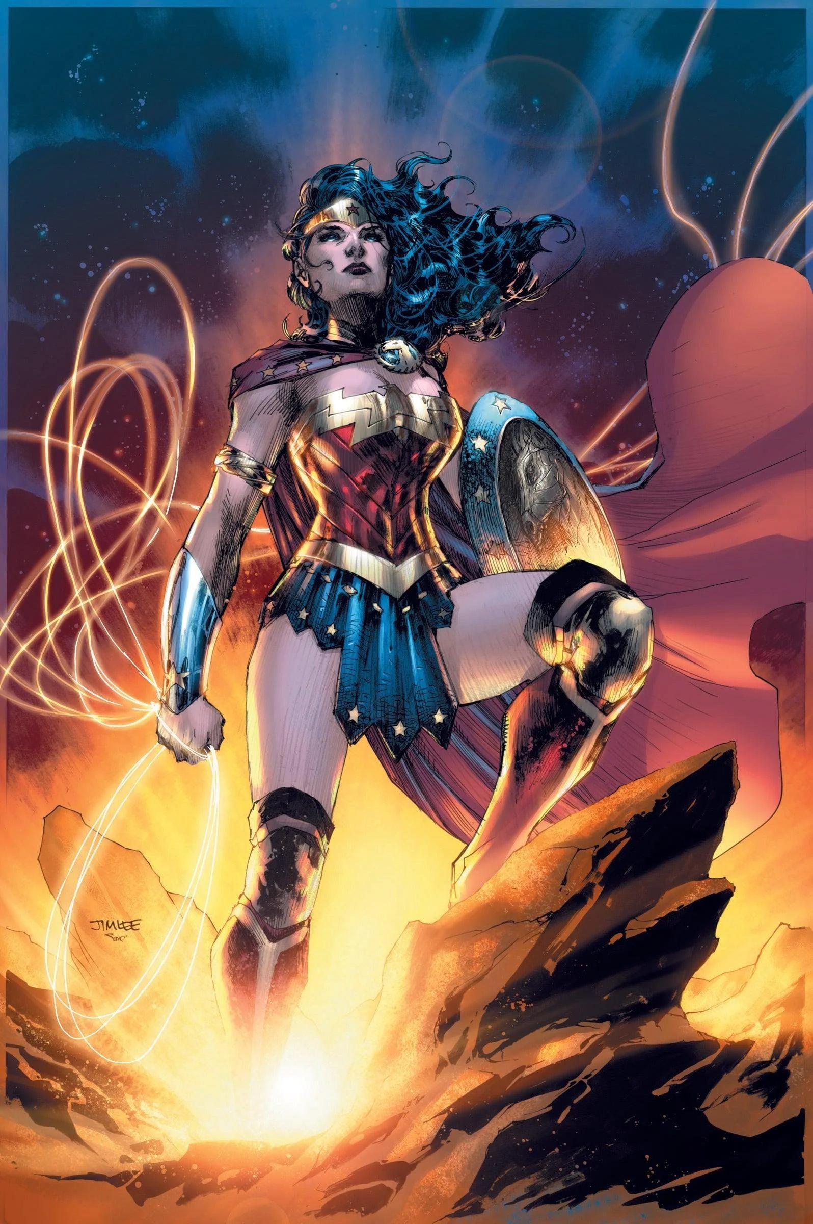 Merveilleuse femme déesse de la vérité - Print de Jim Lee