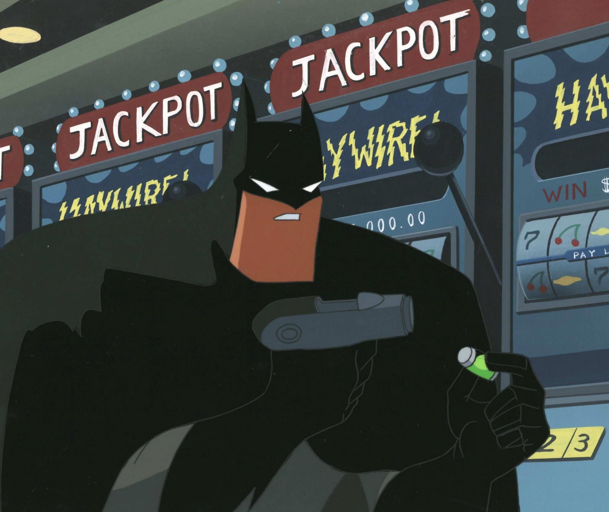TNBA Original Production Cel with Original Background: Batman - Art by DC Comics Studio Artists