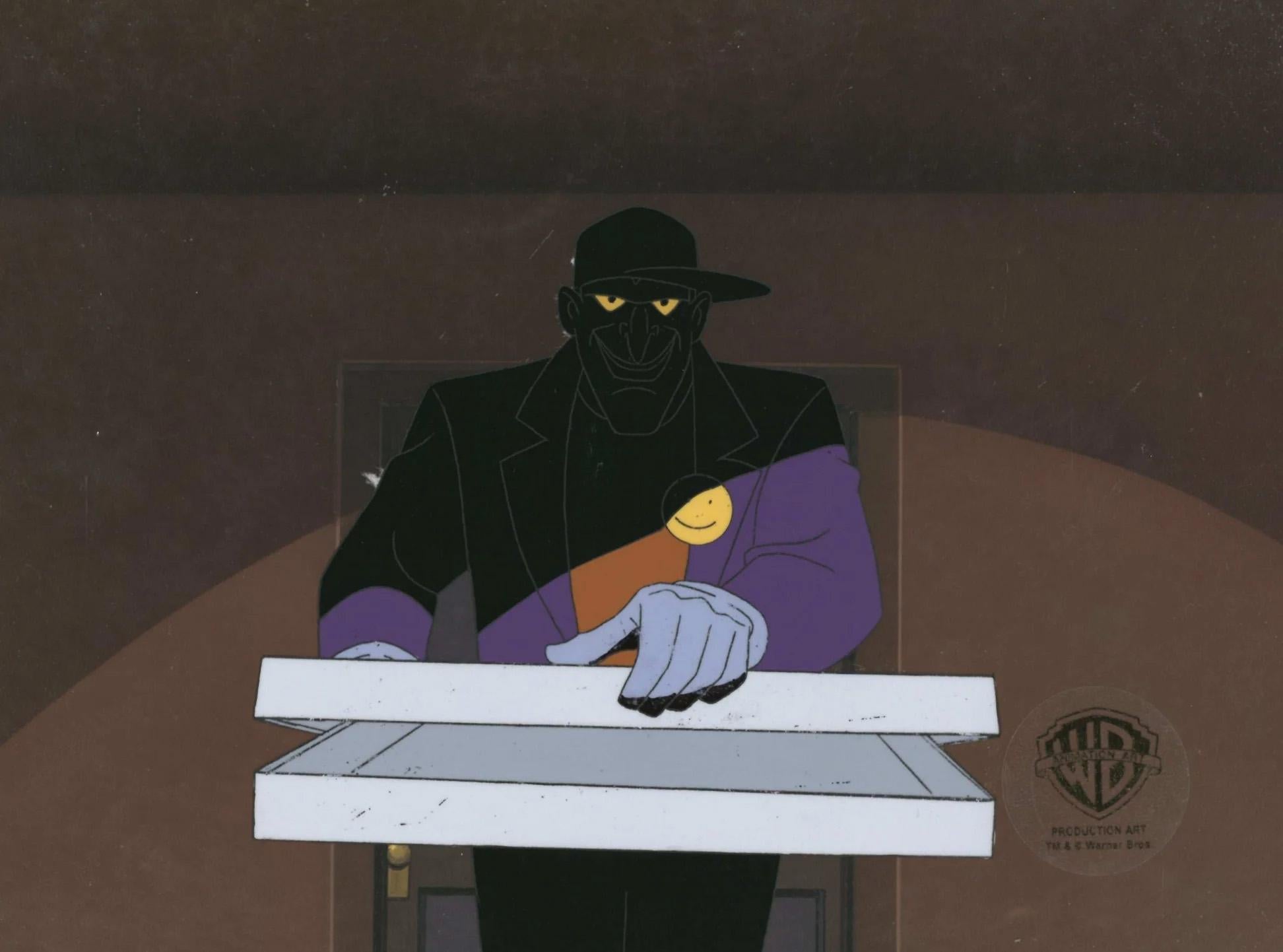 Batman The Animated Series Original Production Cel on Original Background: Joker - Art by DC Comics Studio Artists