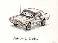 Cars Original Concept Drawing: Mustang Sally
