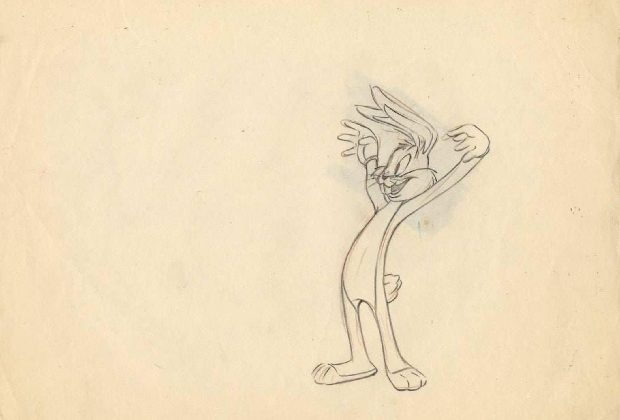 Bugs Bunny und die drei Bären (1944) Original-Produktionszeichnung: Bugs Bunny – Art von Warner Bros. Studio Artists