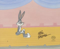 Retro Looney Tunes Original Production Cel with Matching Drawing: Bugs Bunny