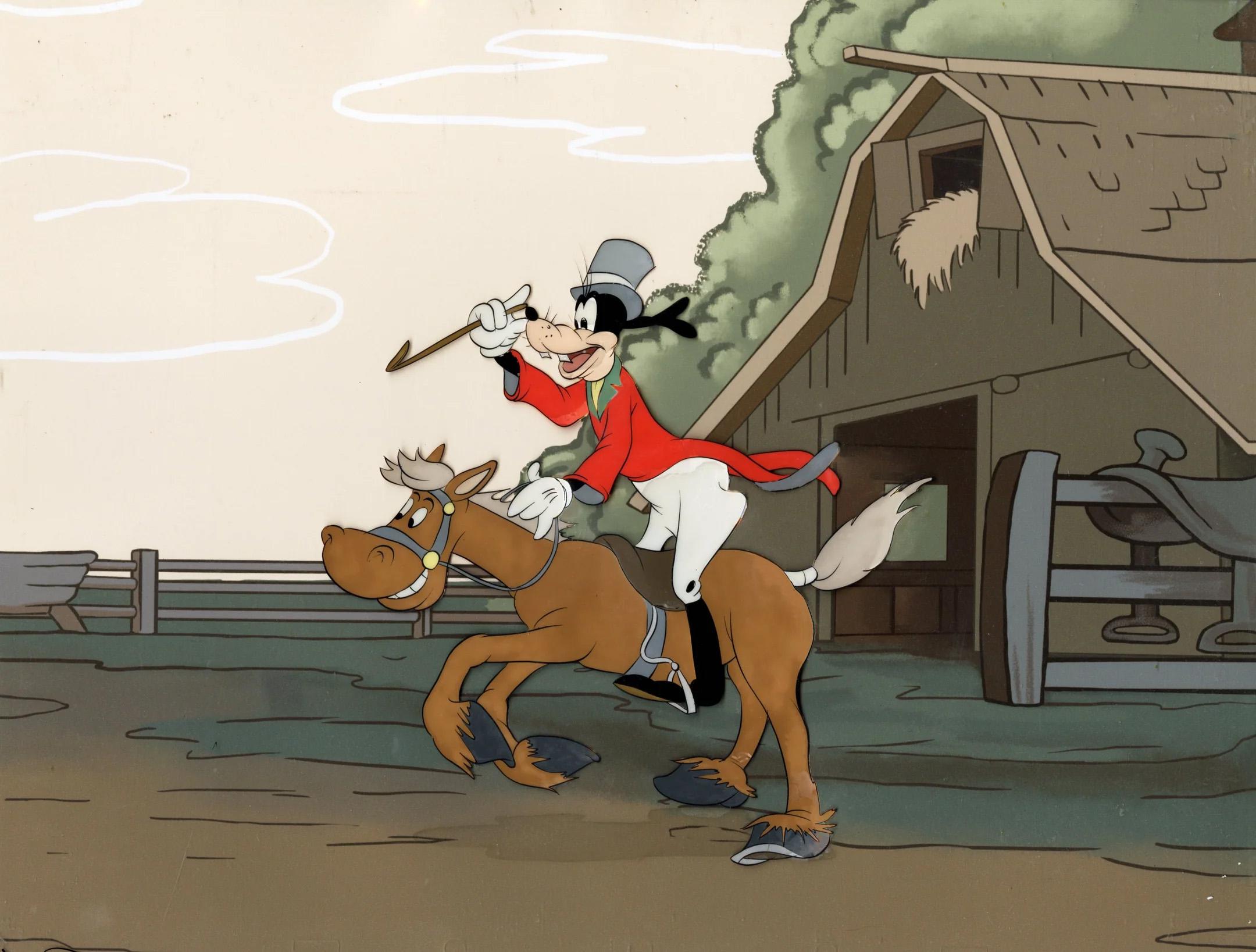 How To Ride A Horse Production Cel : Goofy - Art de Walt Disney Studio Artists