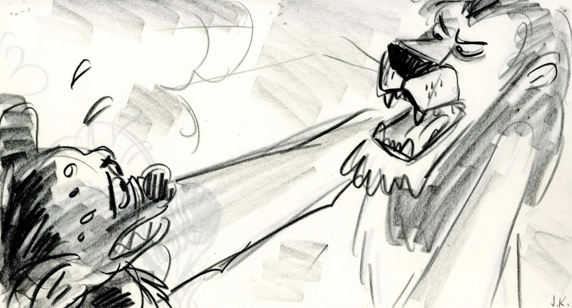Lion King Double Sided Storyboard: Scar and Mufasa - Art by Walt Disney Studio Artists