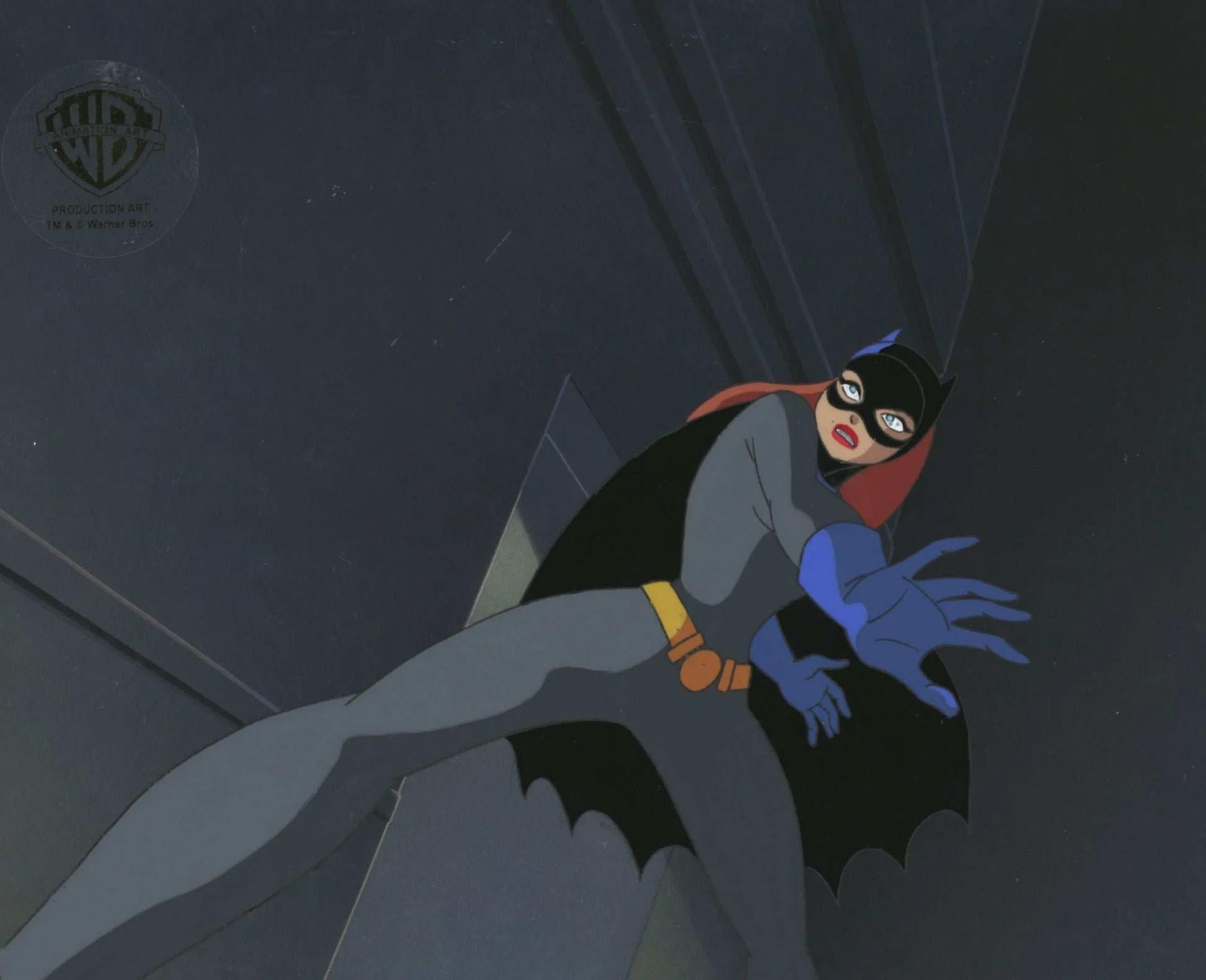 Batman Original Production Cel On Original Background: Batgirl - Art by DC Comics Studio Artists