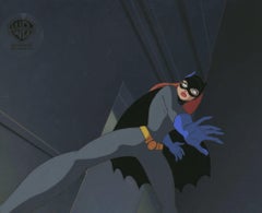 Vintage Batman Original Production Cel On Original Background: Batgirl