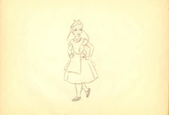 Alice in Wonderland Original Production Drawing: Alice