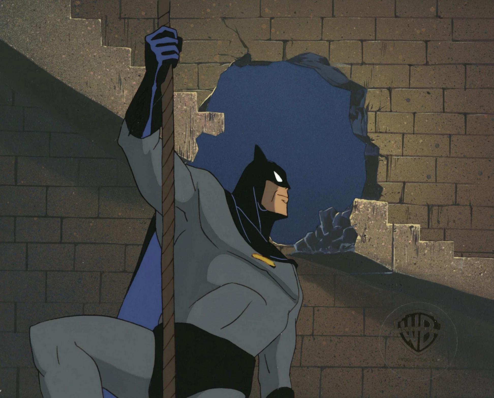 Batman The Animated Series Original Production Cel, Original Background: Batman - Art by DC Comics Studio Artists