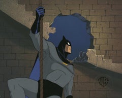 Vintage Batman The Animated Series Original Production Cel, Original Background: Batman