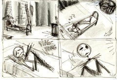 Nightmare Before Christmas Storyboard Drawing: Jack Skellington