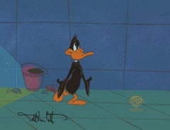 Looney Tunes Cel de production d'origine : Daffy signé par Darrell Van Citters