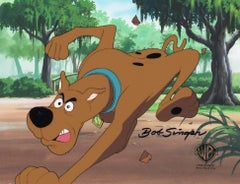 Scooby-Doo Zombie Island Cel on Background w/ drawing signed by Bob Singer