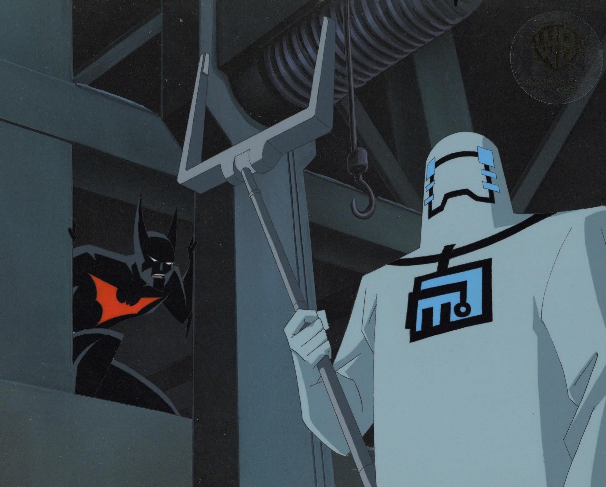 Batman Beyond Production Cel on Background: Batman and Derek Powers' Goon - Art by DC Comics Studio Artists