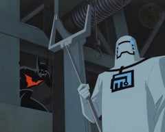Batman Beyond Production Cel on Background : Batman and Derek Powers'' Goon